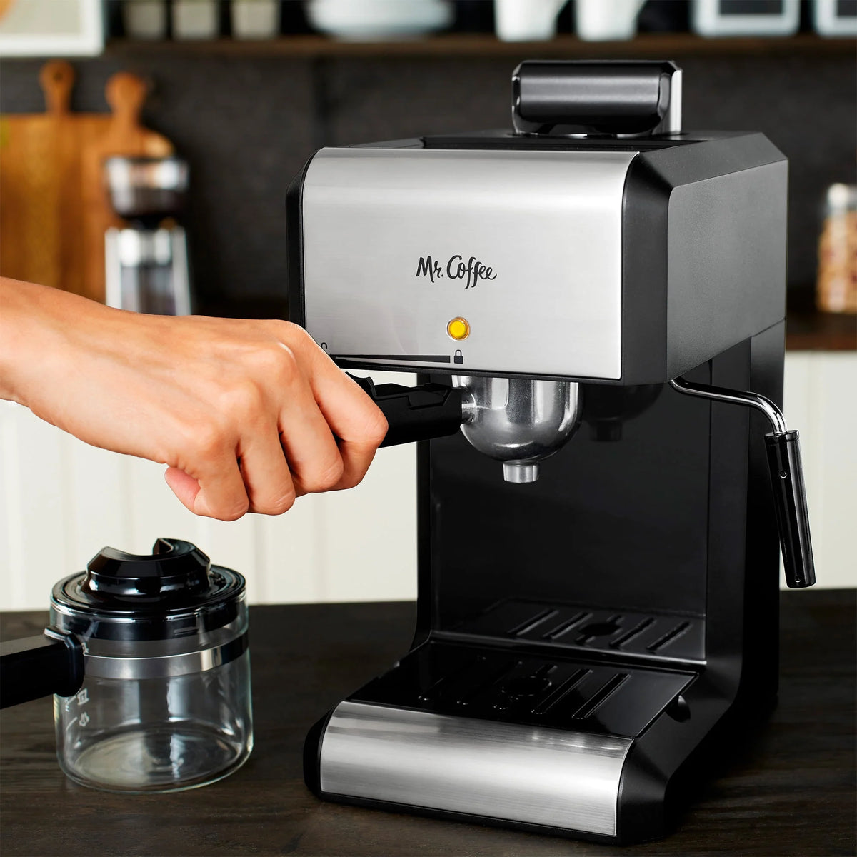 Automatic Espresso and Cappuccino Machine, 20 oz, Silver K3674