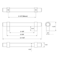 Satin Nickel Bar Cabinet Handle Pull 25 Pack B494994