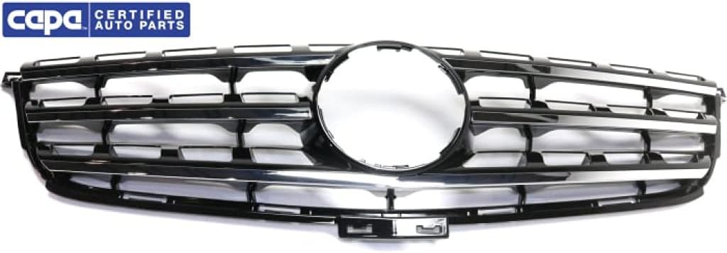 Black Plastic Grille Assembly with Chrome Molding M9877