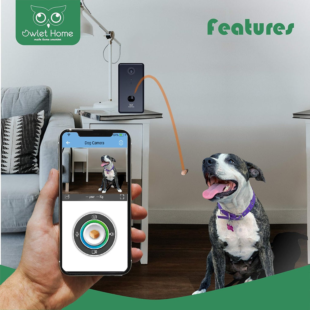 Pet Camera with Treat Dispenser, WiFi, 1080P, Auto Night Vision, 2-Way Audio Q5072