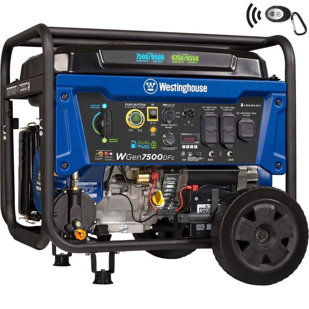 9500 Peak Watt Dual Fuel Portable Generator T176