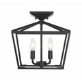 4-Light Semi Flush Mount Fixture Classic Bronze I4626