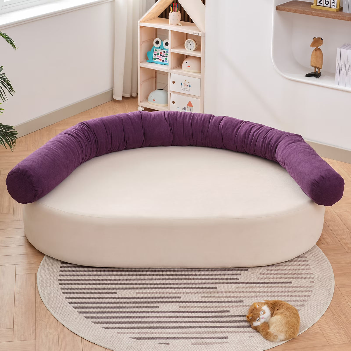 Beige Bean Bag Chair Sofa Bed M9171