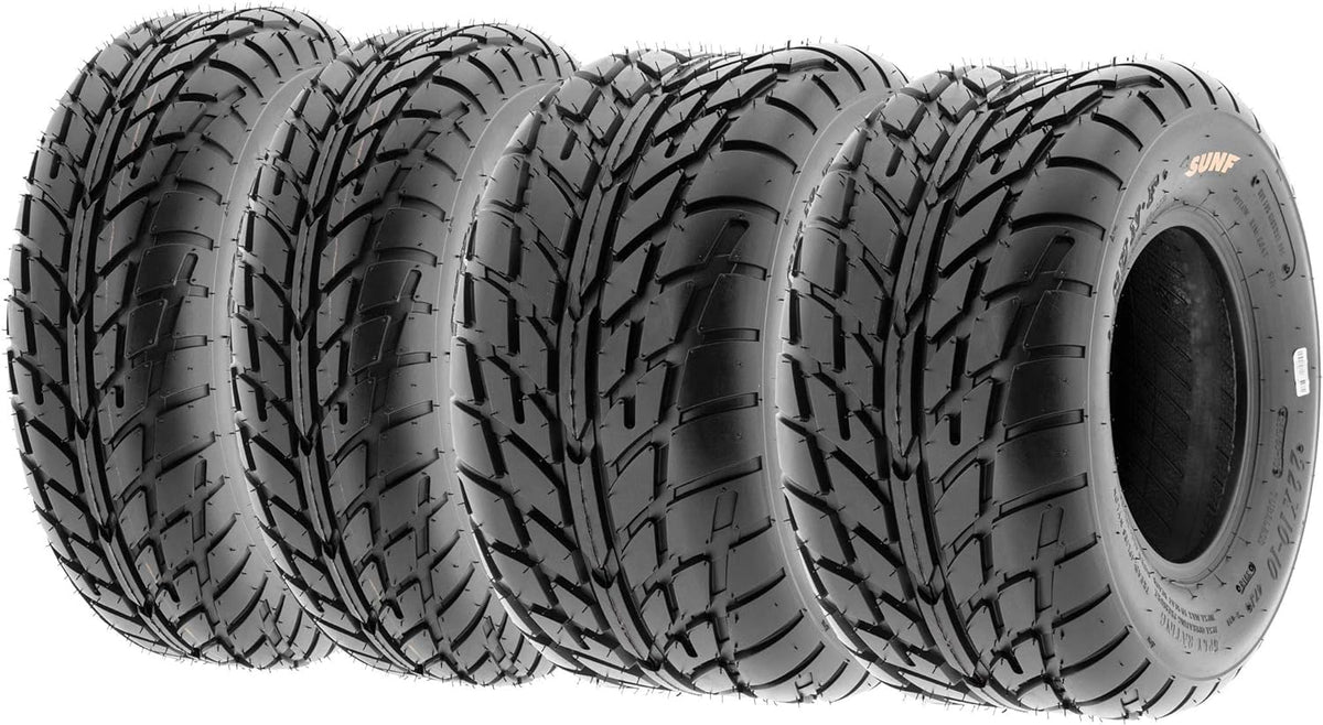 Set of 4 ATV UTV Flat Track Tires 20x7-8 Front & 18x9.5-8 Rear, 6 PR, Tubeless P46733