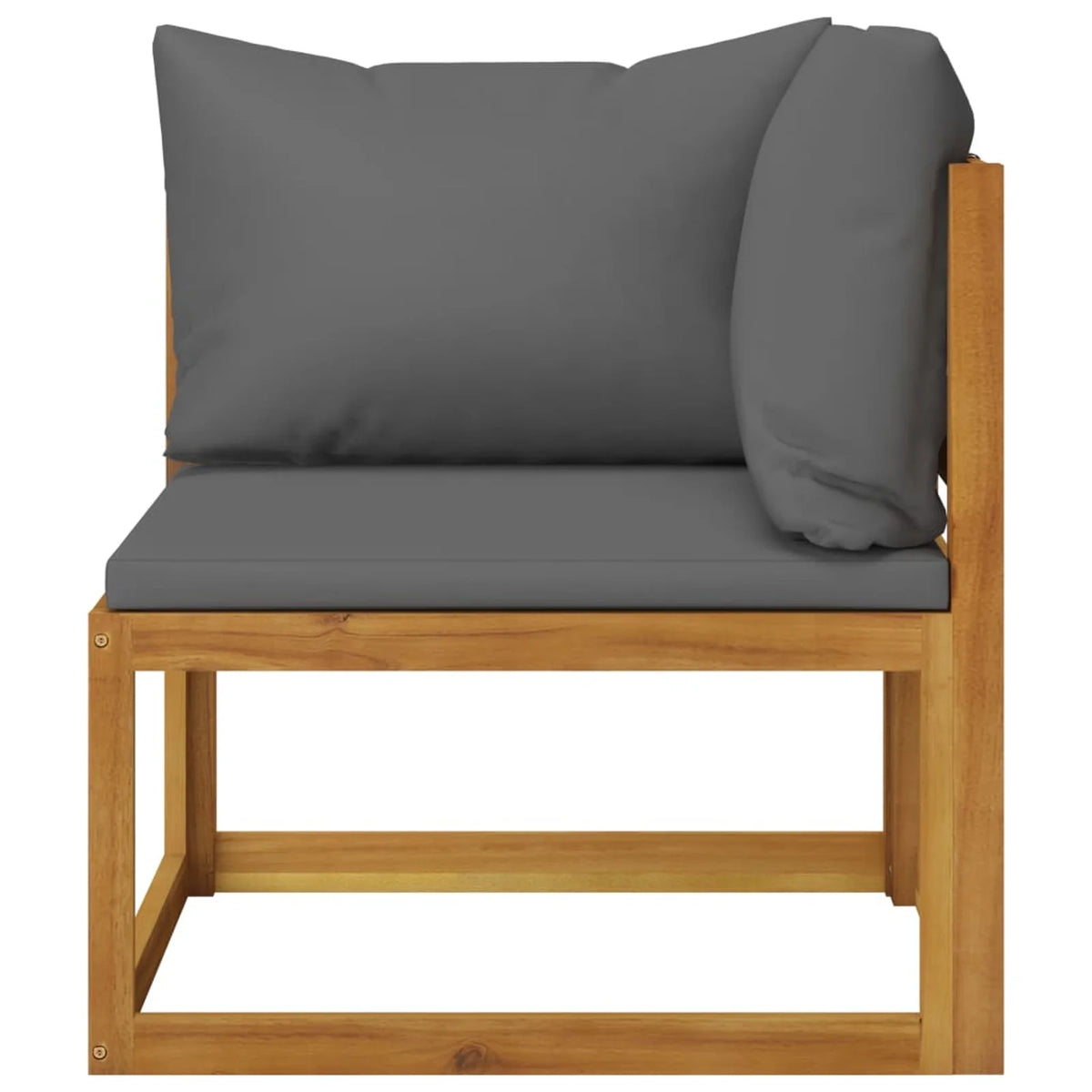 6 Piece Patio Lounge Set with Cushions Acacia Wood Outdoor Sectional Set M57487