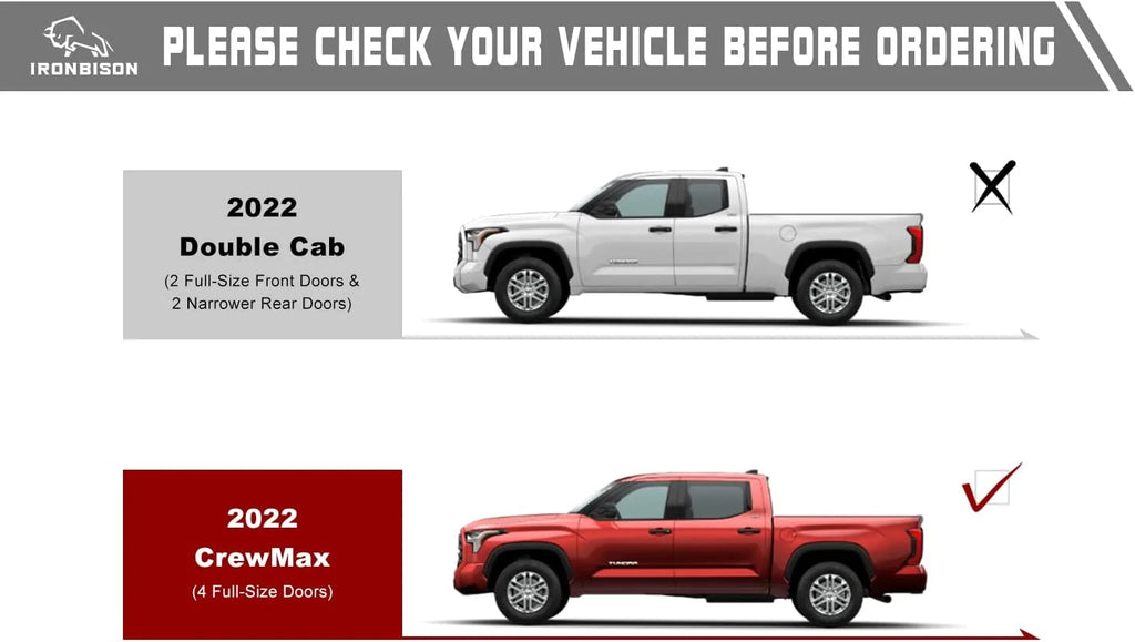 Black 5” Running Boards for Toyota Tundra CrewMax Pickup Truck (2pcs) I854868