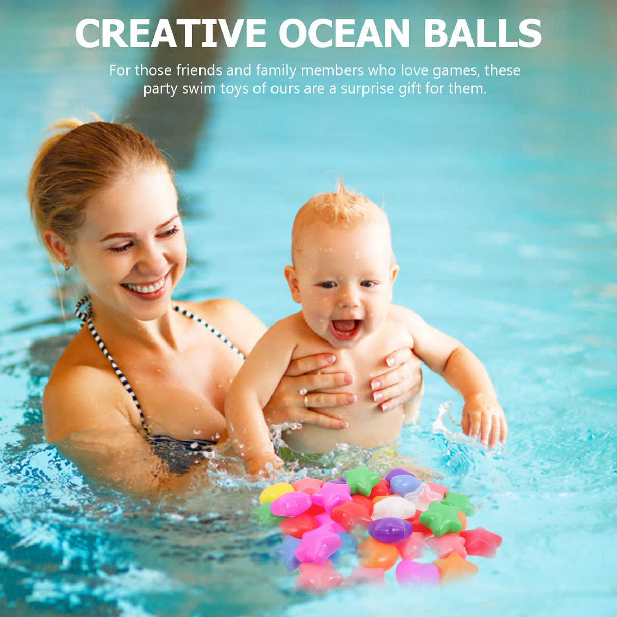 100Pcs Colorful Ocean Balls Swimming Toys I4600