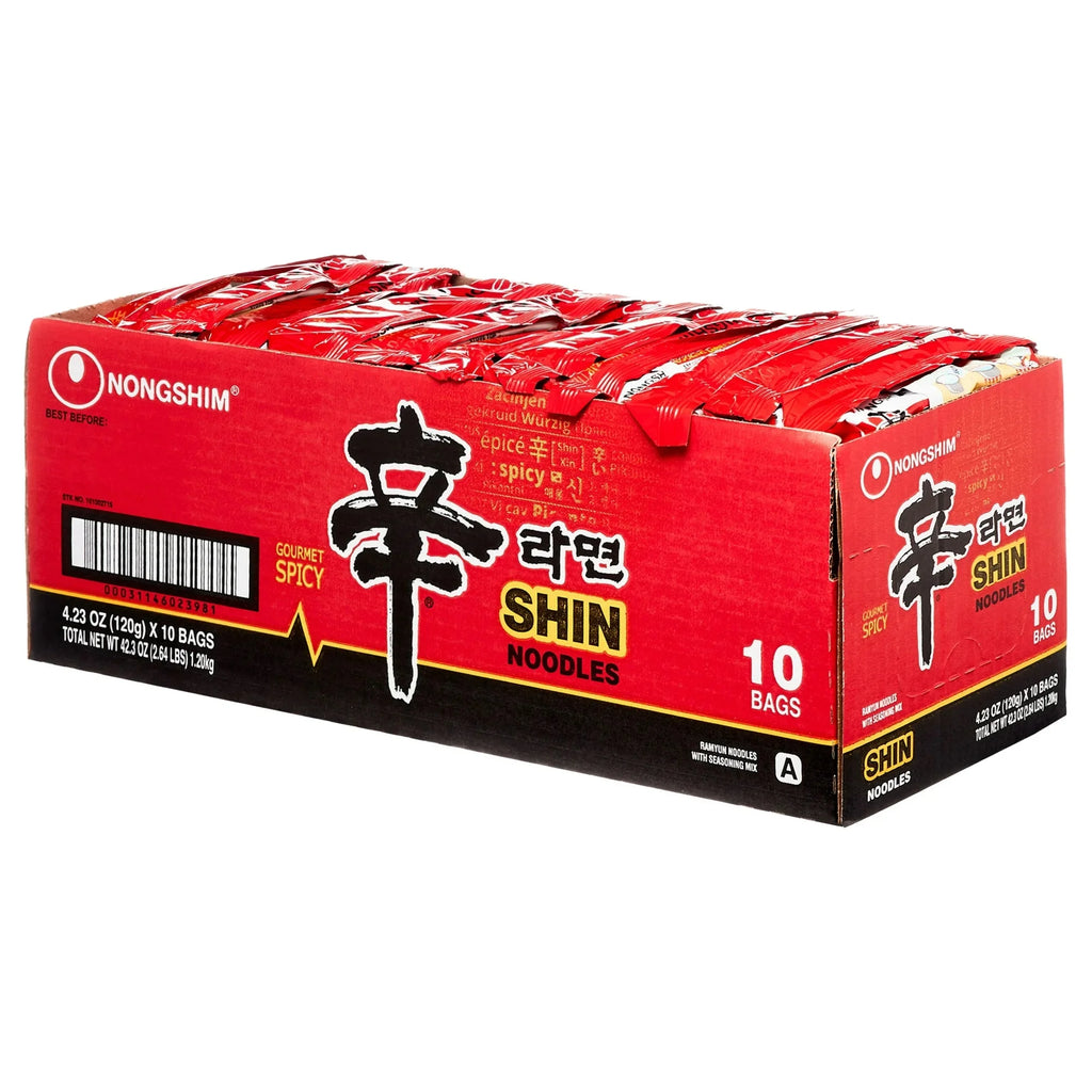 Nongshim SHIN Ramen Spicy Soup Noodles (10 Pack) M277