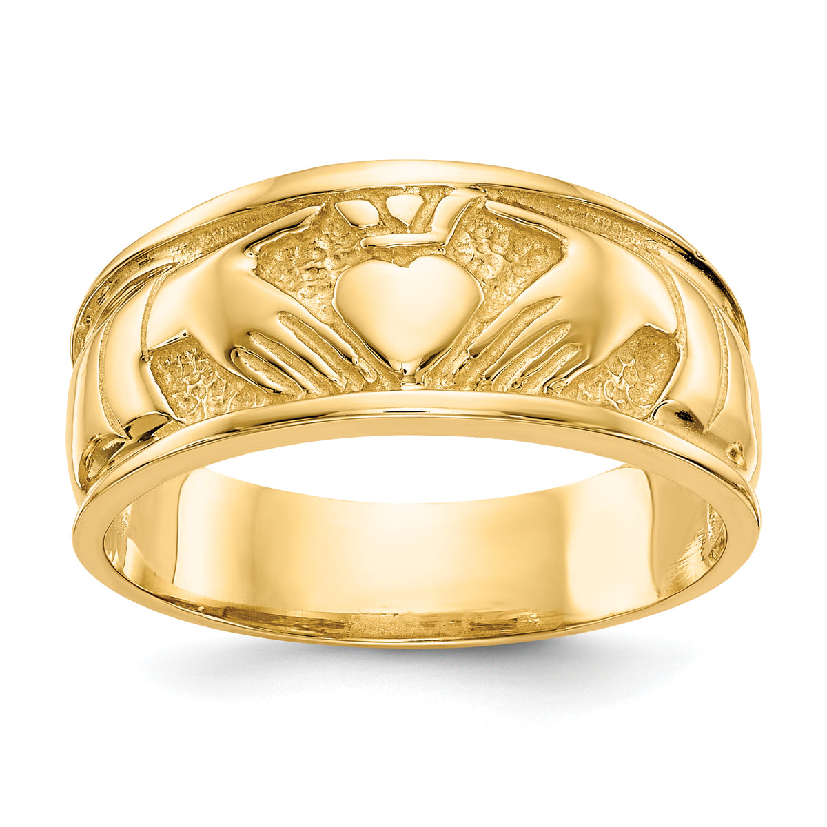 10K Yellow Gold Claddagh Ring T506