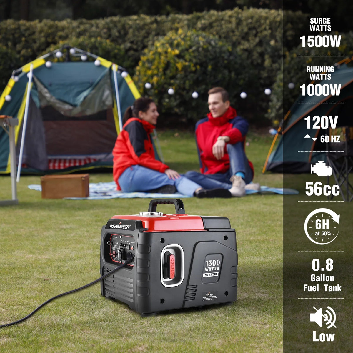 1500 Watt Portable Gas Power Inverter Generator T211