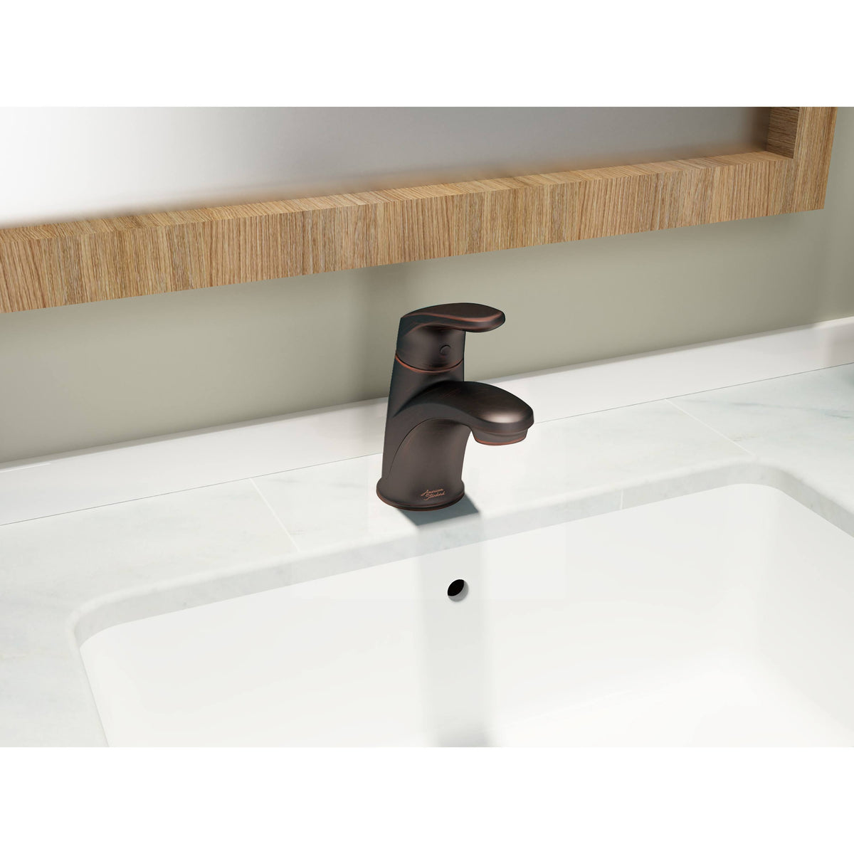 Single-Handle Single-Hole Bathroom Faucet with 50/50 Drain in Legacy Bronze P86481