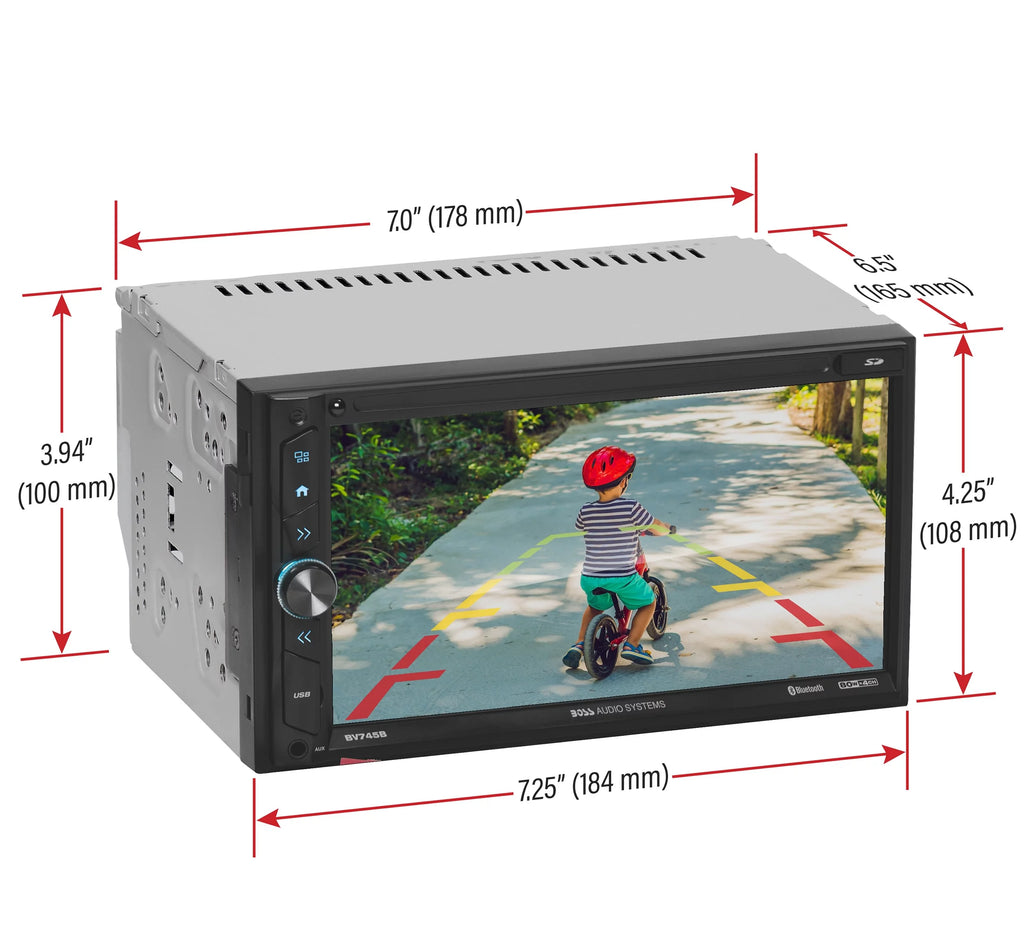6.95 inch Double Din Touchscreen Bluetooth Car Stereo System W636300