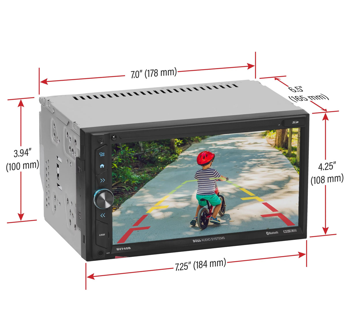 6.95 inch Double Din Touchscreen Bluetooth Car Stereo System W636300