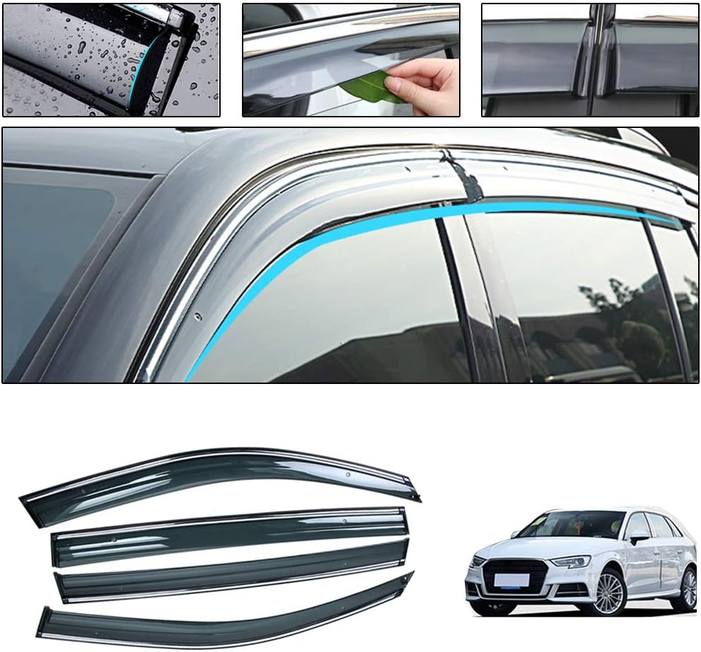 Smoke Side Window Deflectors for A3 Hatchback 2010-2013 Q12823