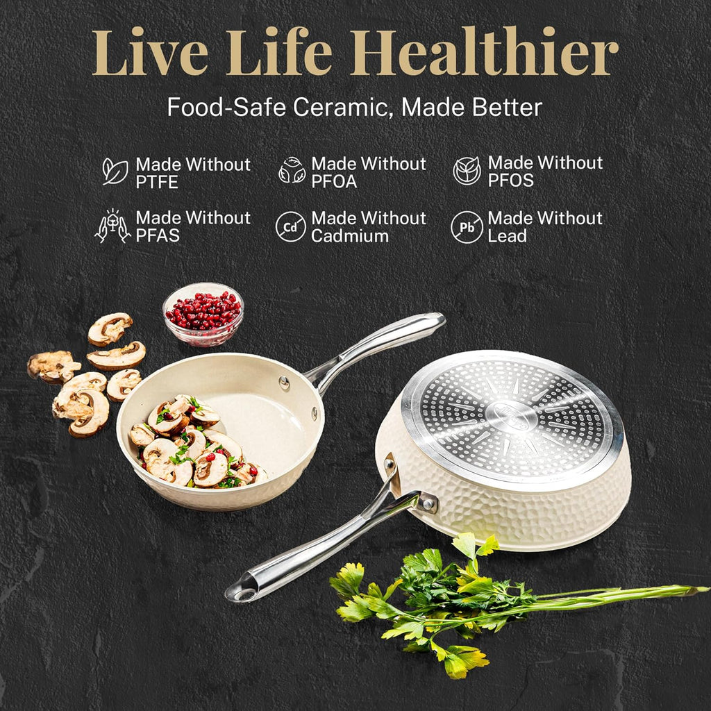15 Piece Non Stick Ceramic Cookware Set Z9526