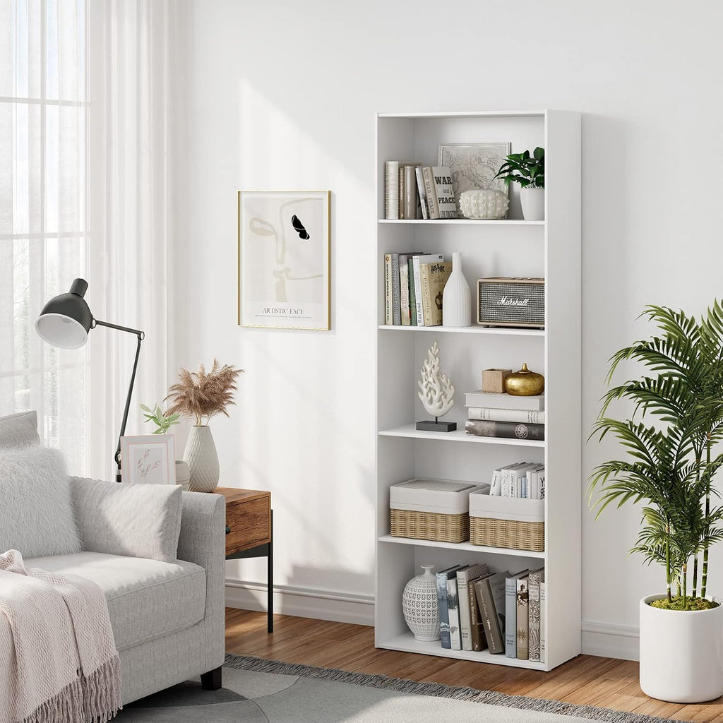 5-Shelf Wood Bookcase J19455