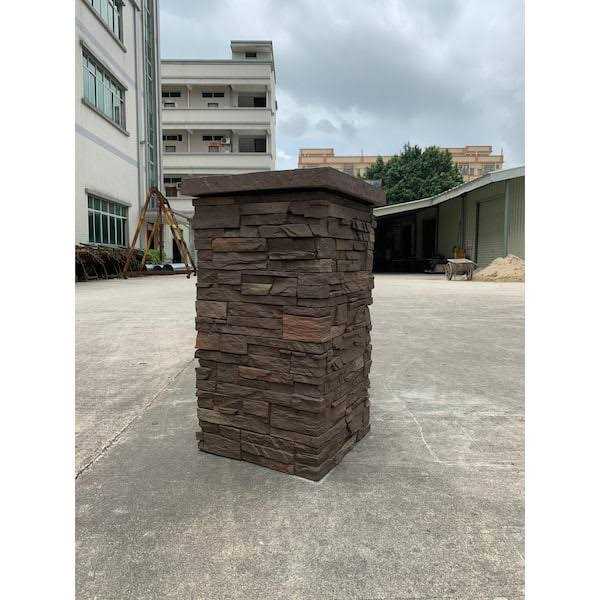 30 in. x 16 Faux Stone Column Siding Wrap S2276