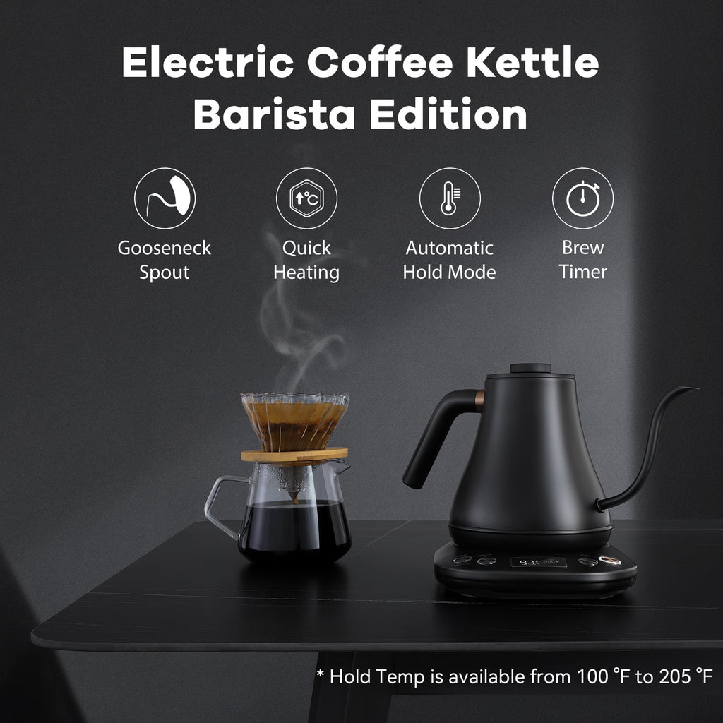 Electric Gooseneck Kettle 0.8L 1200W Matt Black D3607