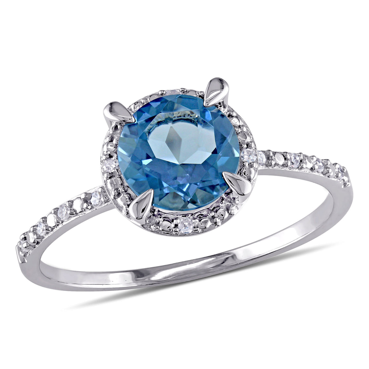 10kt White Gold Halo Bridal Ring G5895