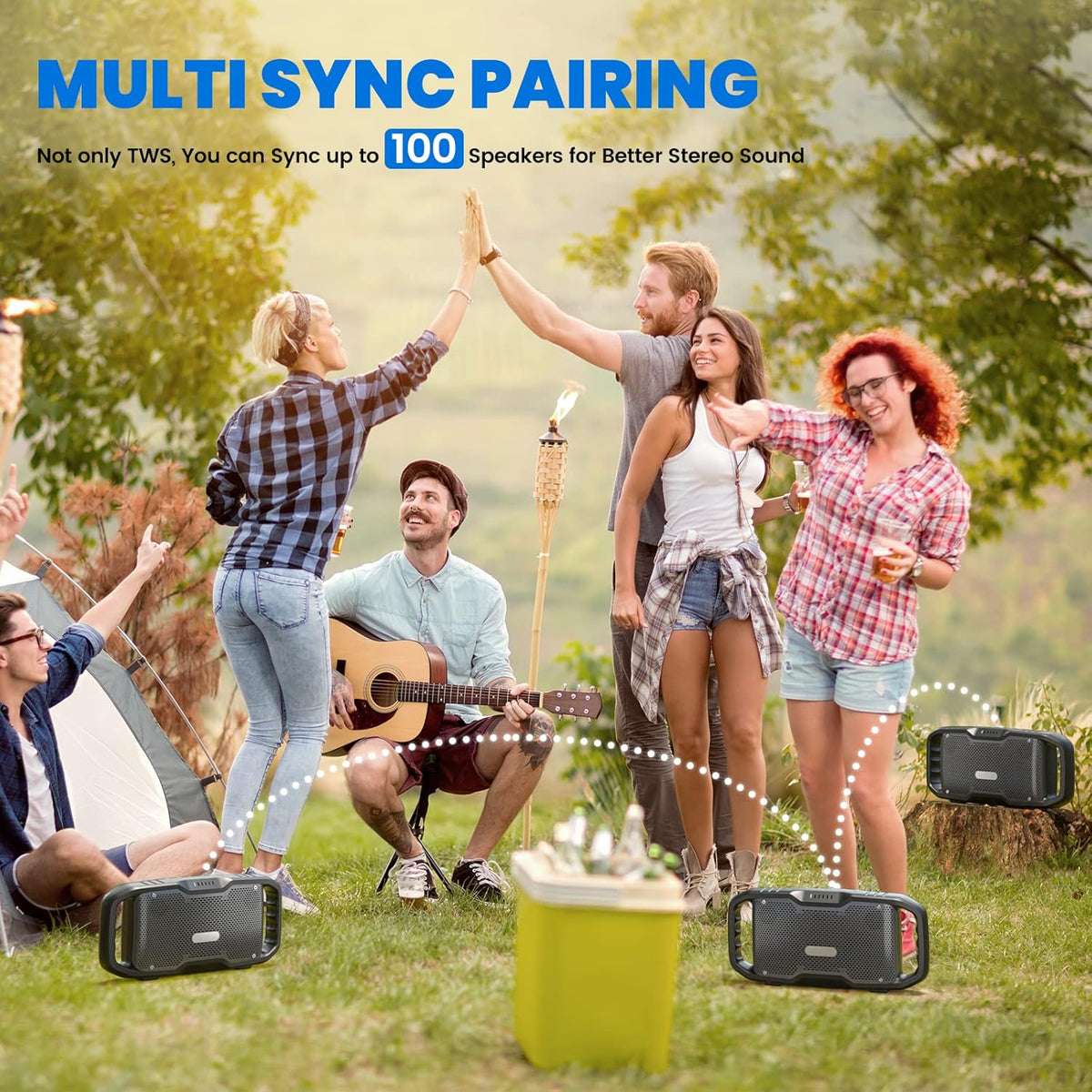 Portable Wireless Bluetooth Speaker with Subwoofer H109975