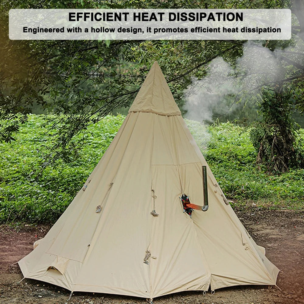 Tent Chimney Guard Anti Scald Plate, Clip on Stove Jack Camping Tent Protector (90mm Diameter) S6128