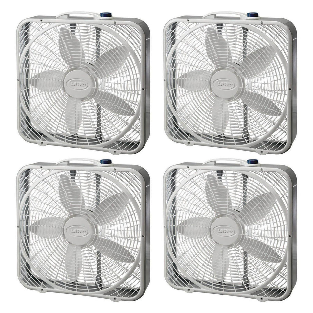 20x22 Steel Box Fan with 3 Speed Settings and Easy Carry Handle, 4 Pack M496938