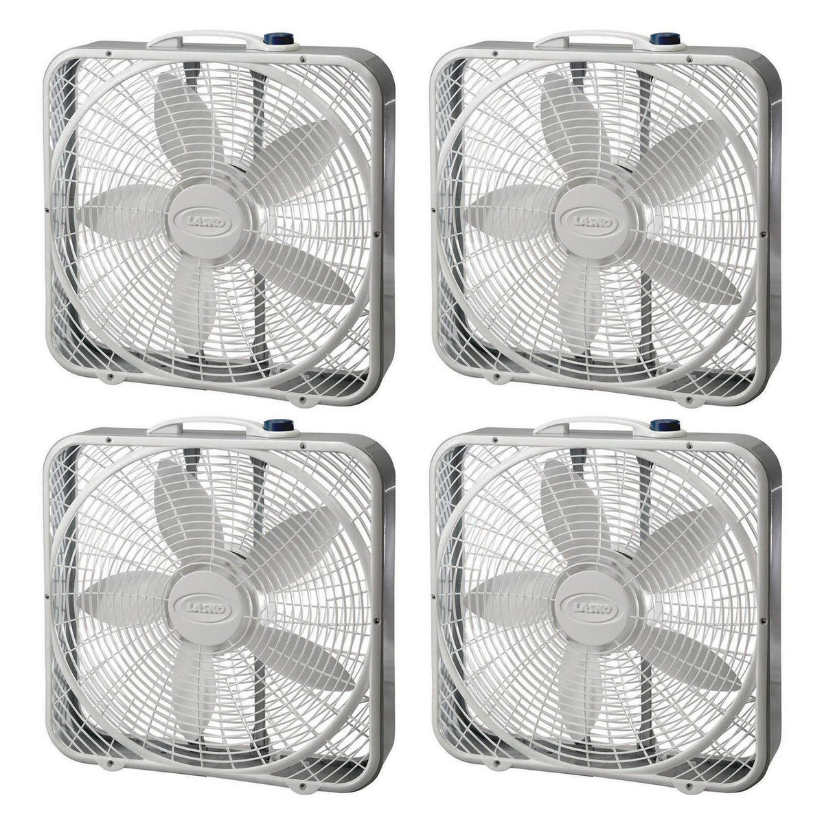 20x22 Steel Box Fan with 3 Speed Settings and Easy Carry Handle, 4 Pack M496938