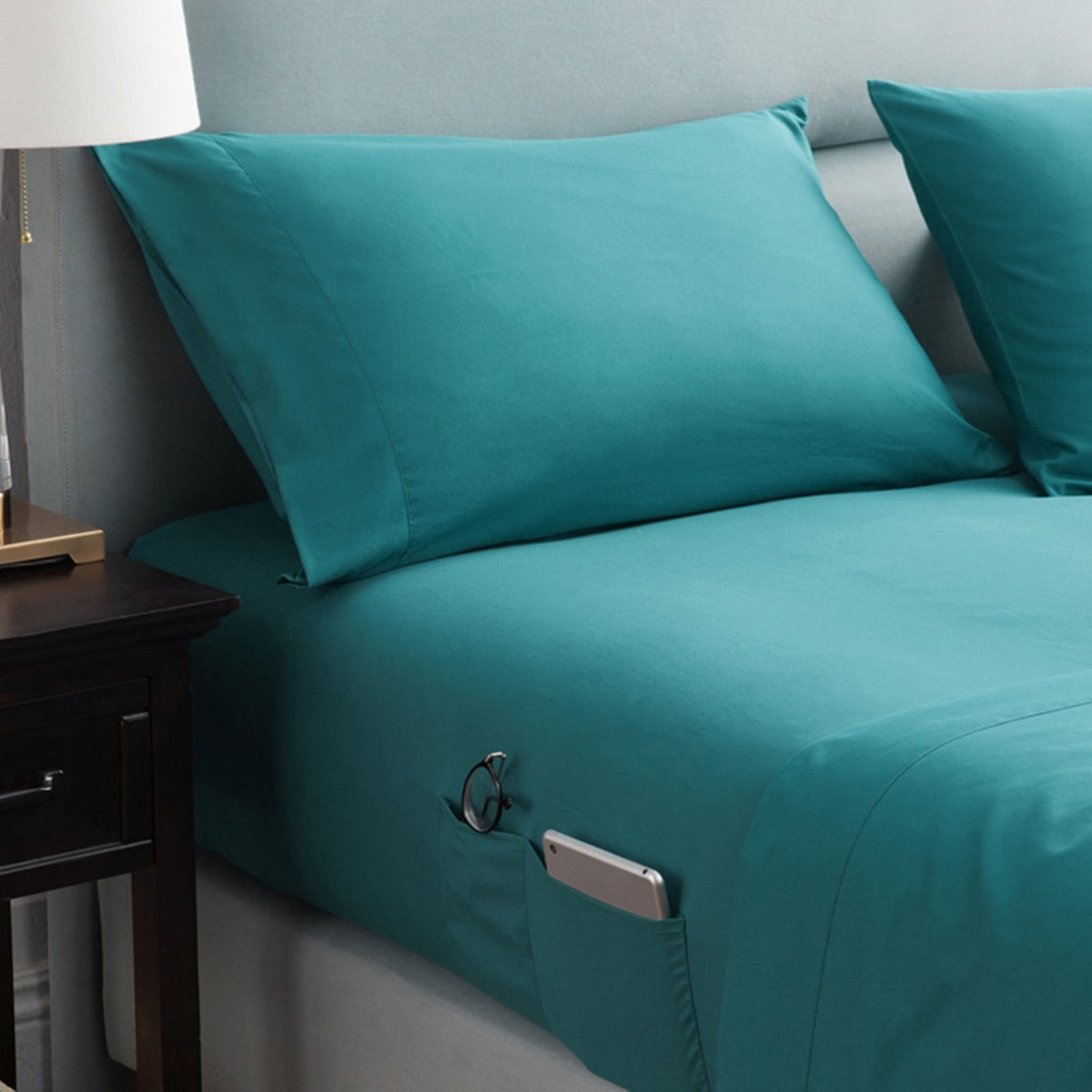 Supersoft Nightfall Navy Bedside Pocket Sheet Set R7205