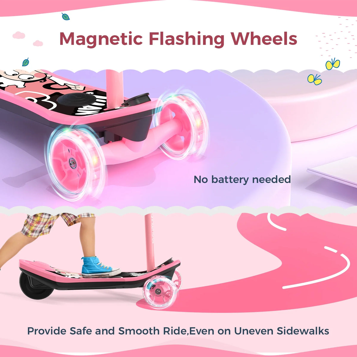 Height Adjustable Foldable 3 Wheels Electric Scooter V7917