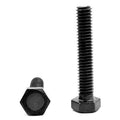 3/8 inch-16 x 2 inch Coarse Thread Grade 5 Hex Bolt Medium Carbon Steel Black Oxide Pk 575 V15204