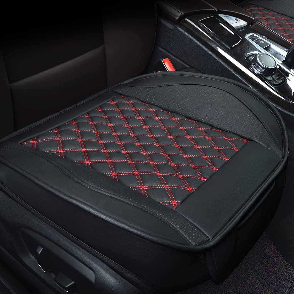 2 PCS Black Leather Car Seat Covers P77218