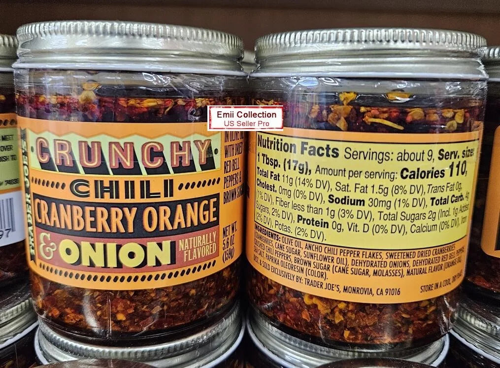 Crunchy Chili Cranberry Orange Onion 5.6oz 159g (2 Bottles) C5584