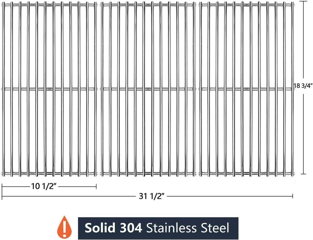 18.75 inch SUS304 Stainless Steel Gas Grill Grates, Pack of 2 Z8835