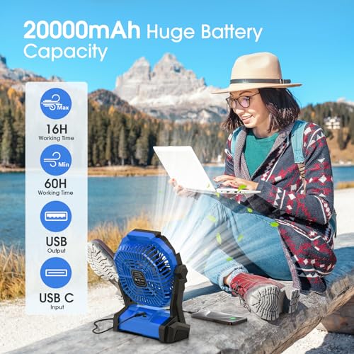 Portable Rechargeable Fan with LED Lantern M957119