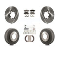 Front Rear Disc Brake Rotors Semi-Metallic Pads And Drum Kit (7Pc) U57517