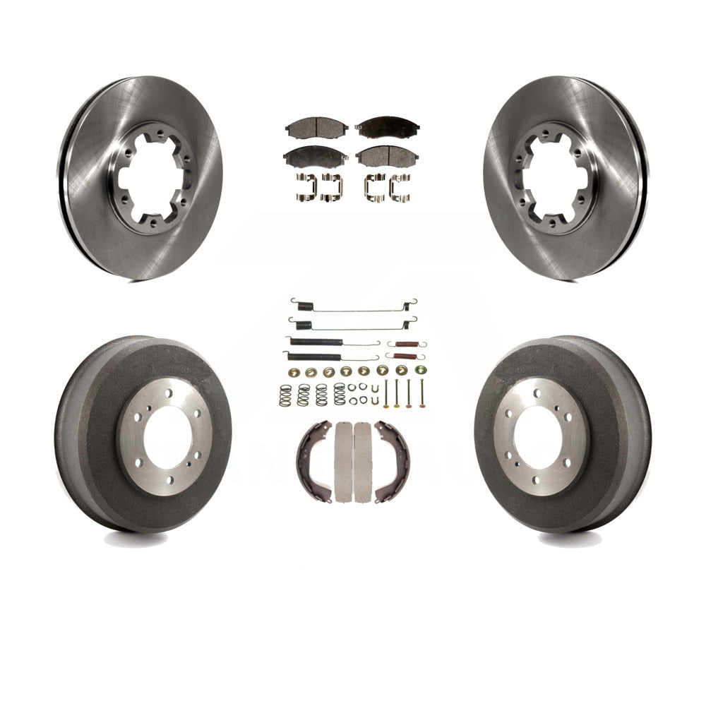 Front Rear Disc Brake Rotors Semi-Metallic Pads And Drum Kit (7Pc) U57517