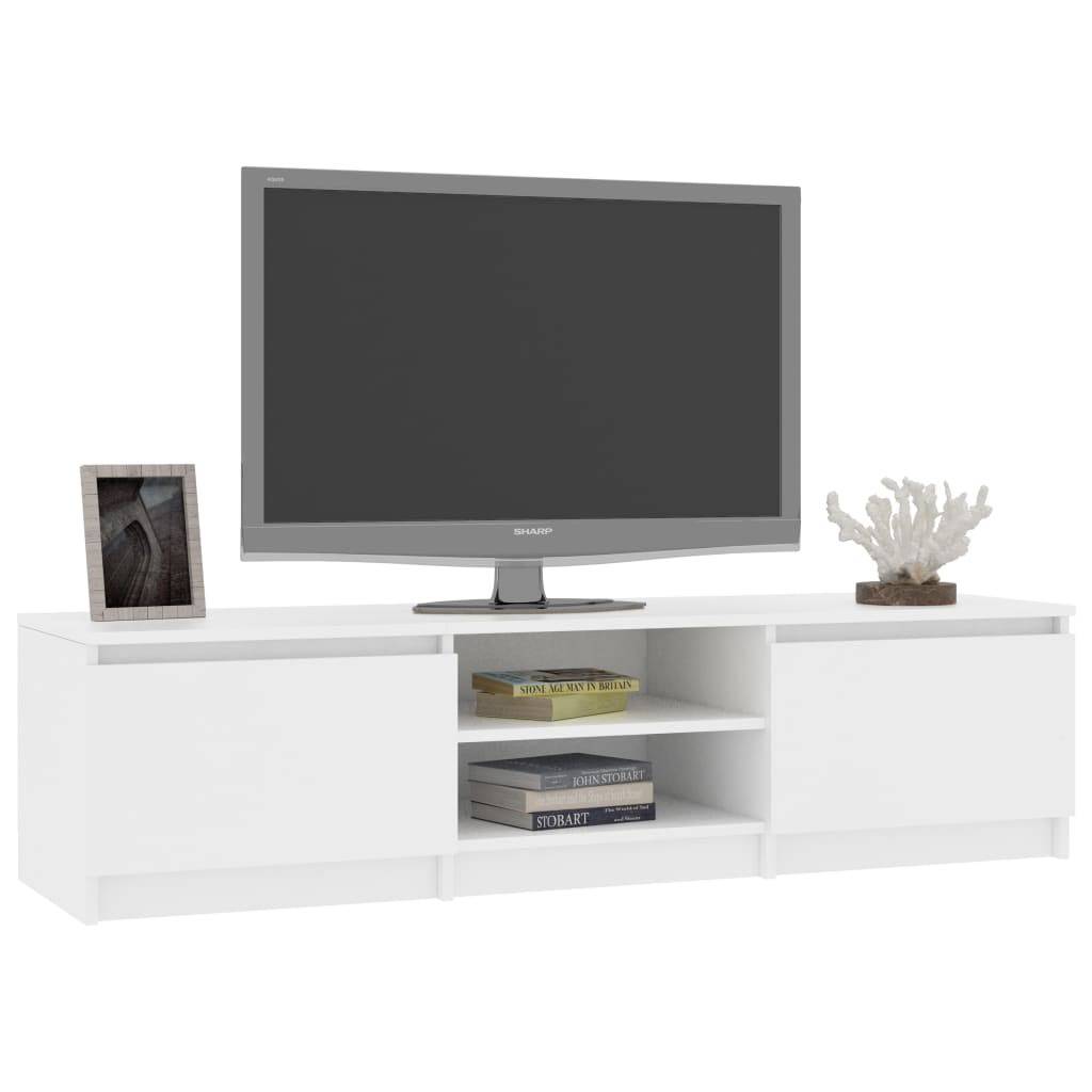 White and Sonoma Oak TV Cabinet Chipboard G2048