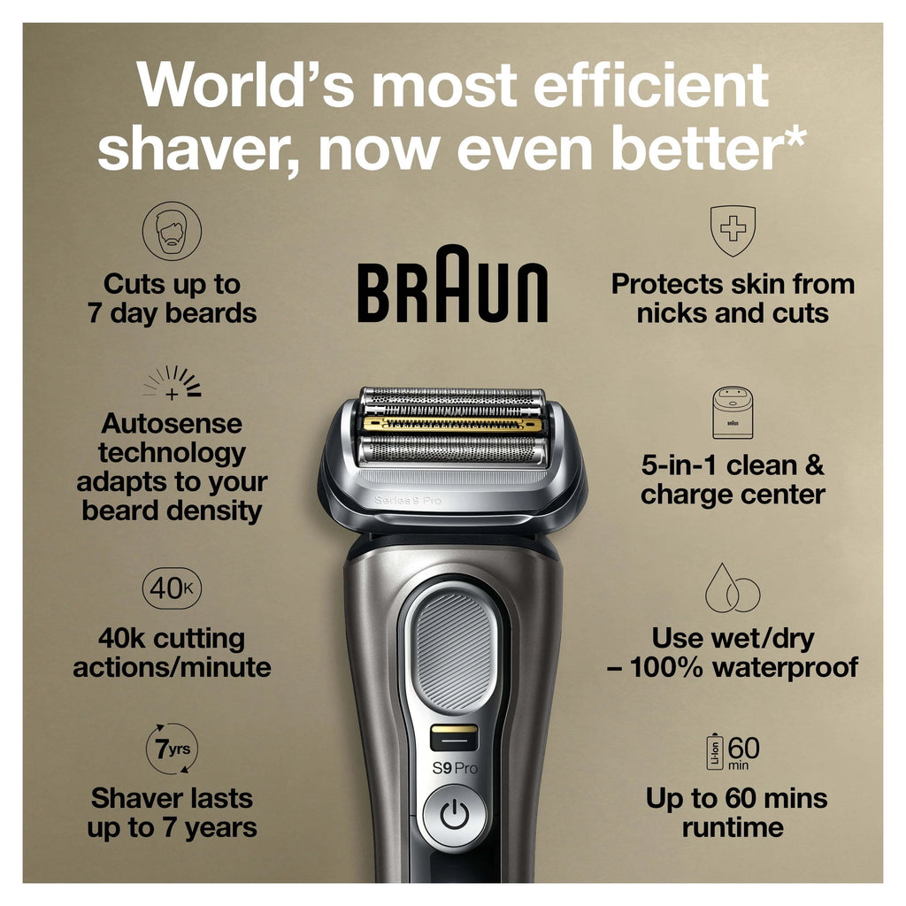 Rechargeable Wet Dry Electric Shaver with Clean Station L703605