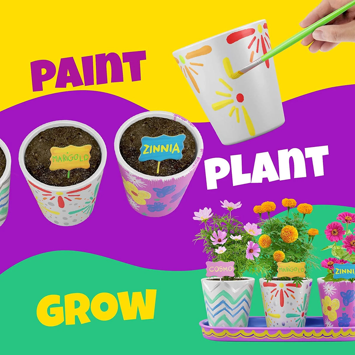 Paint & Plant Stoneware Flower Growing Kit S5102