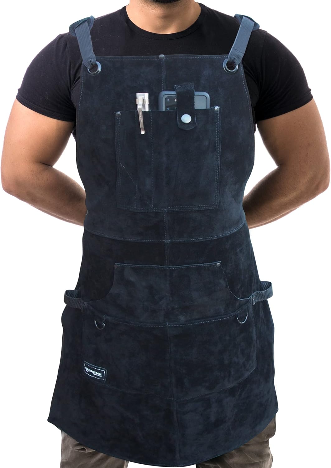 Leather Work Apron with Tool Pockets, Adjustable Pack of 2 D71331