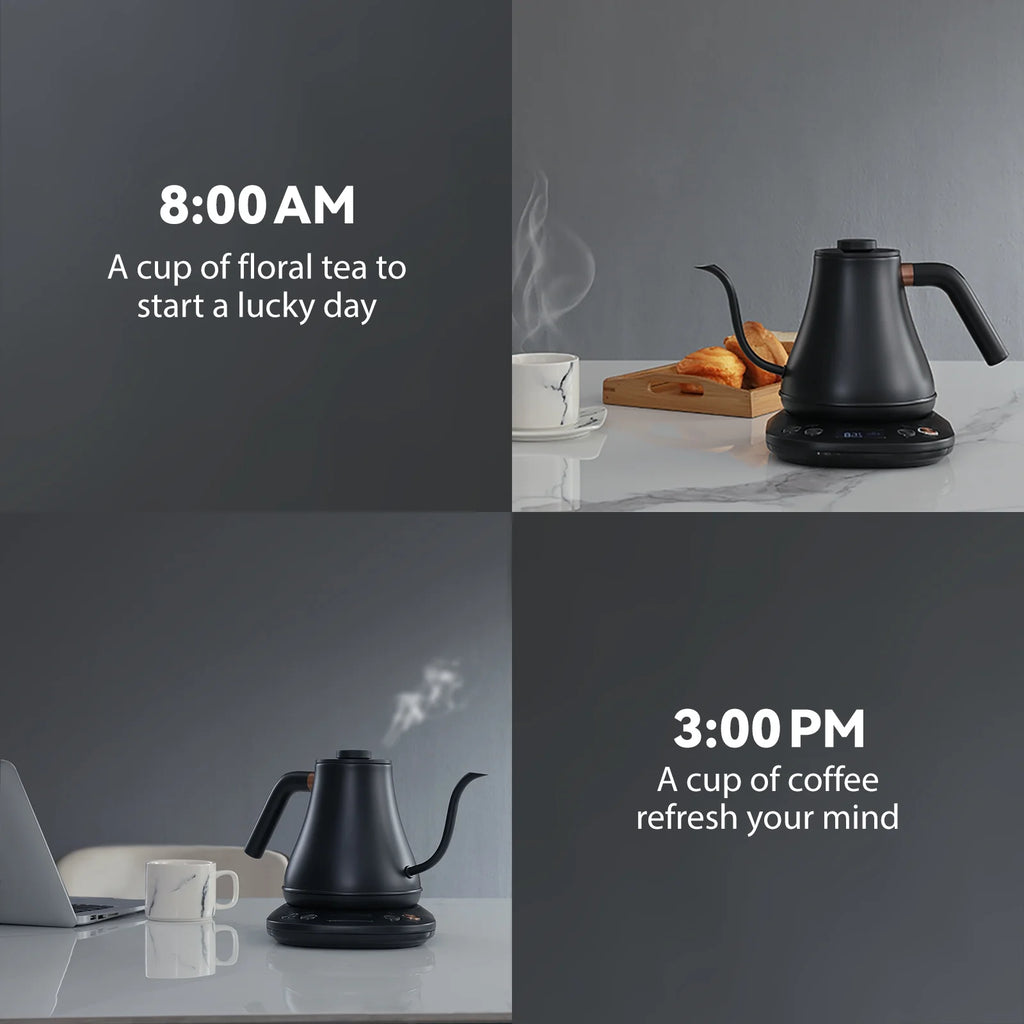 Electric Gooseneck Kettle 0.8L 1200W Matt Black D3607