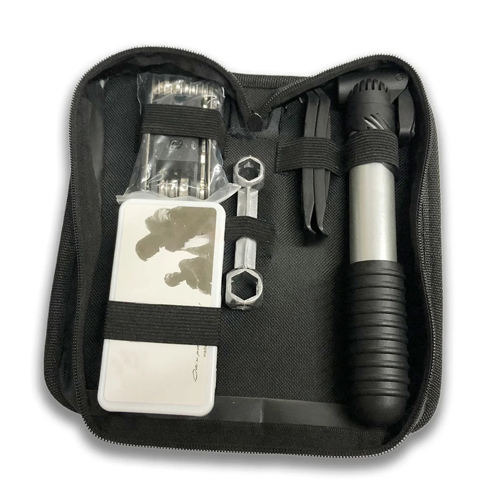16 in 1 Multi-Function Bicycle Tool Kit with Mini Pump J49603
