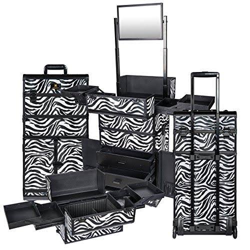 Gold Rolling Train Case Trolley Case P7913