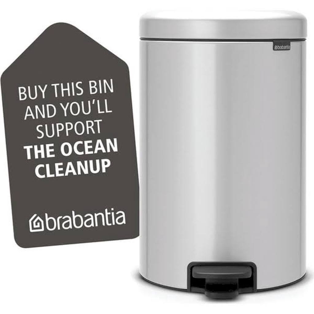 Metallic Gray 5.3 Gallon Step Trash Can H1385