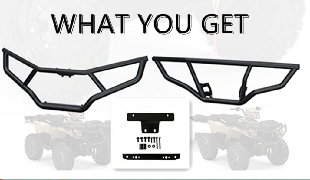 ATV Front and Rear Brush Bumper Protector, 2pcs Q7321