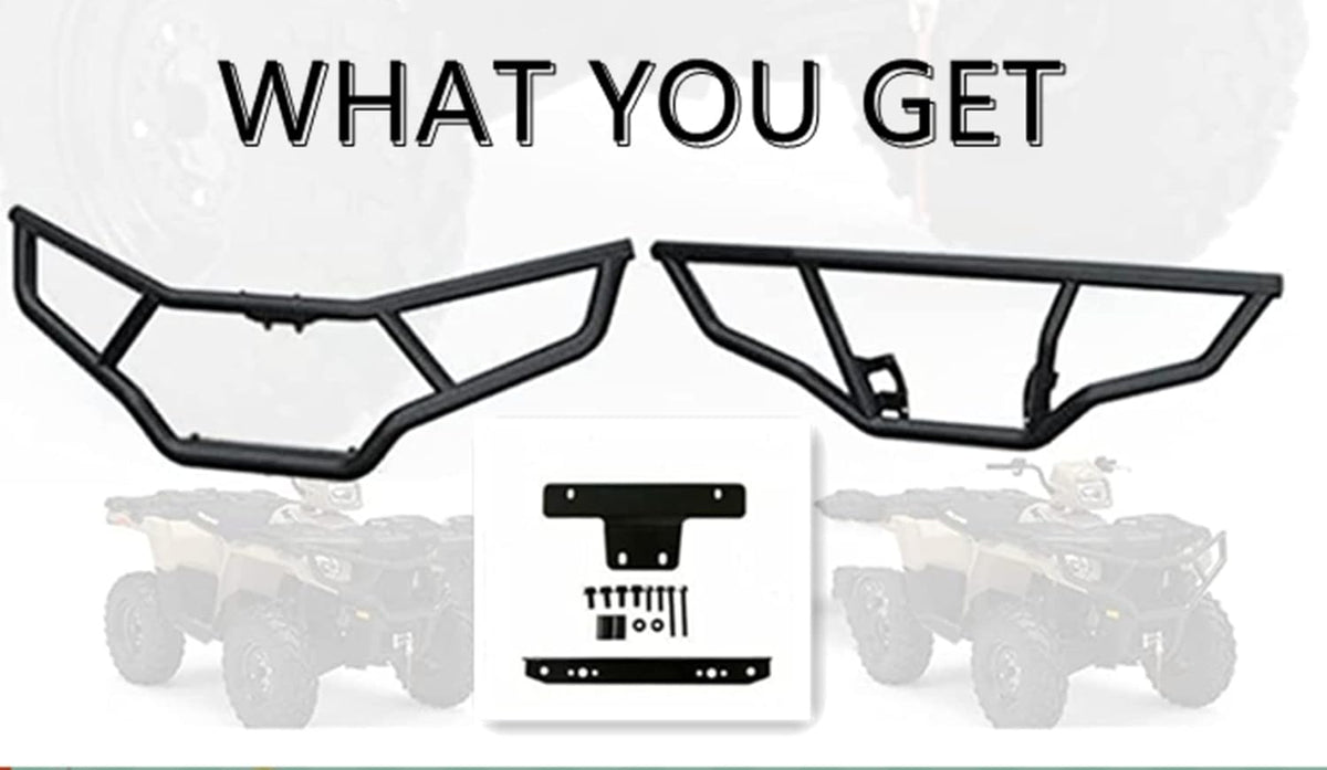 ATV Front and Rear Brush Bumper Protector, 2pcs Q7321