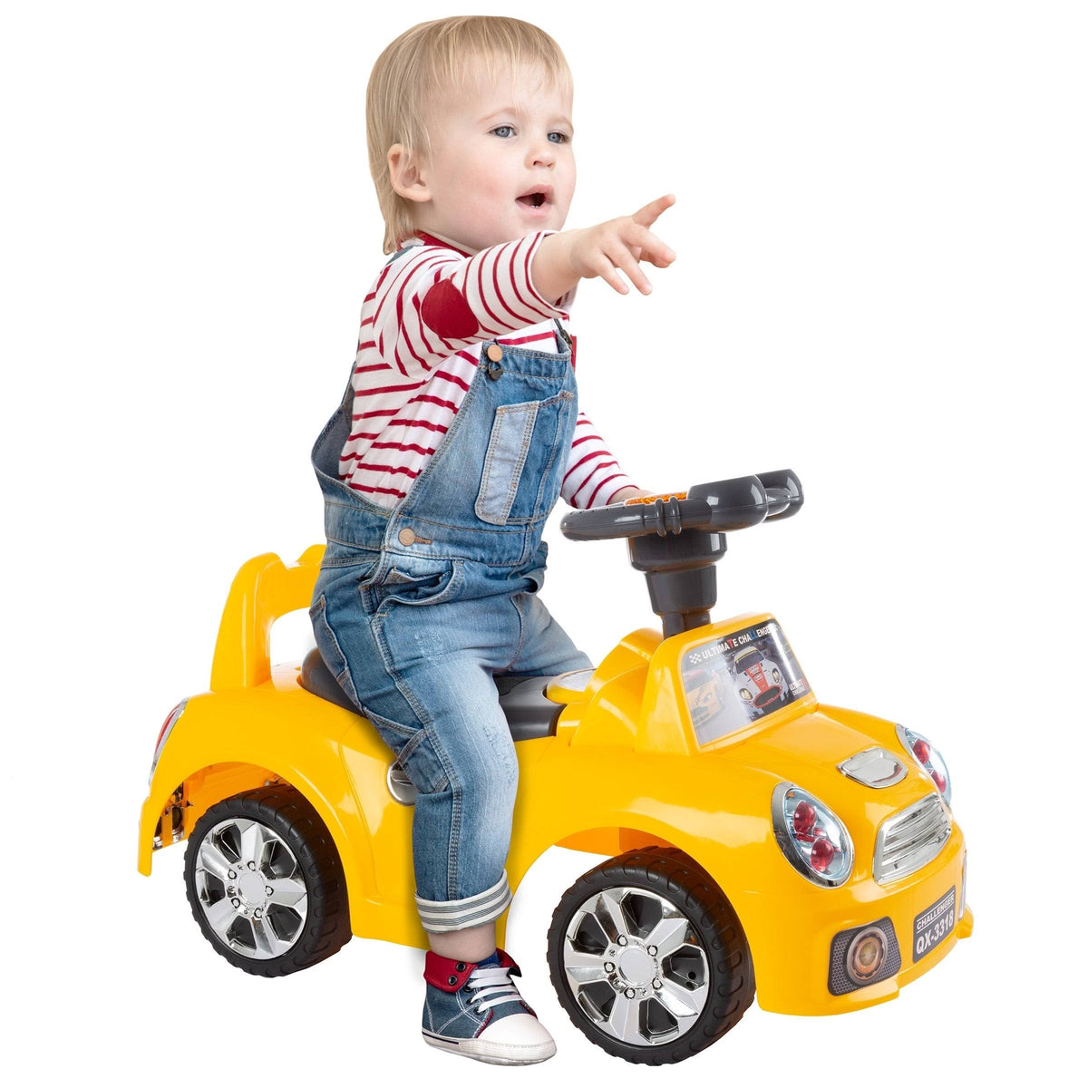 Yellow Ride-On Walking Car Toy F1813