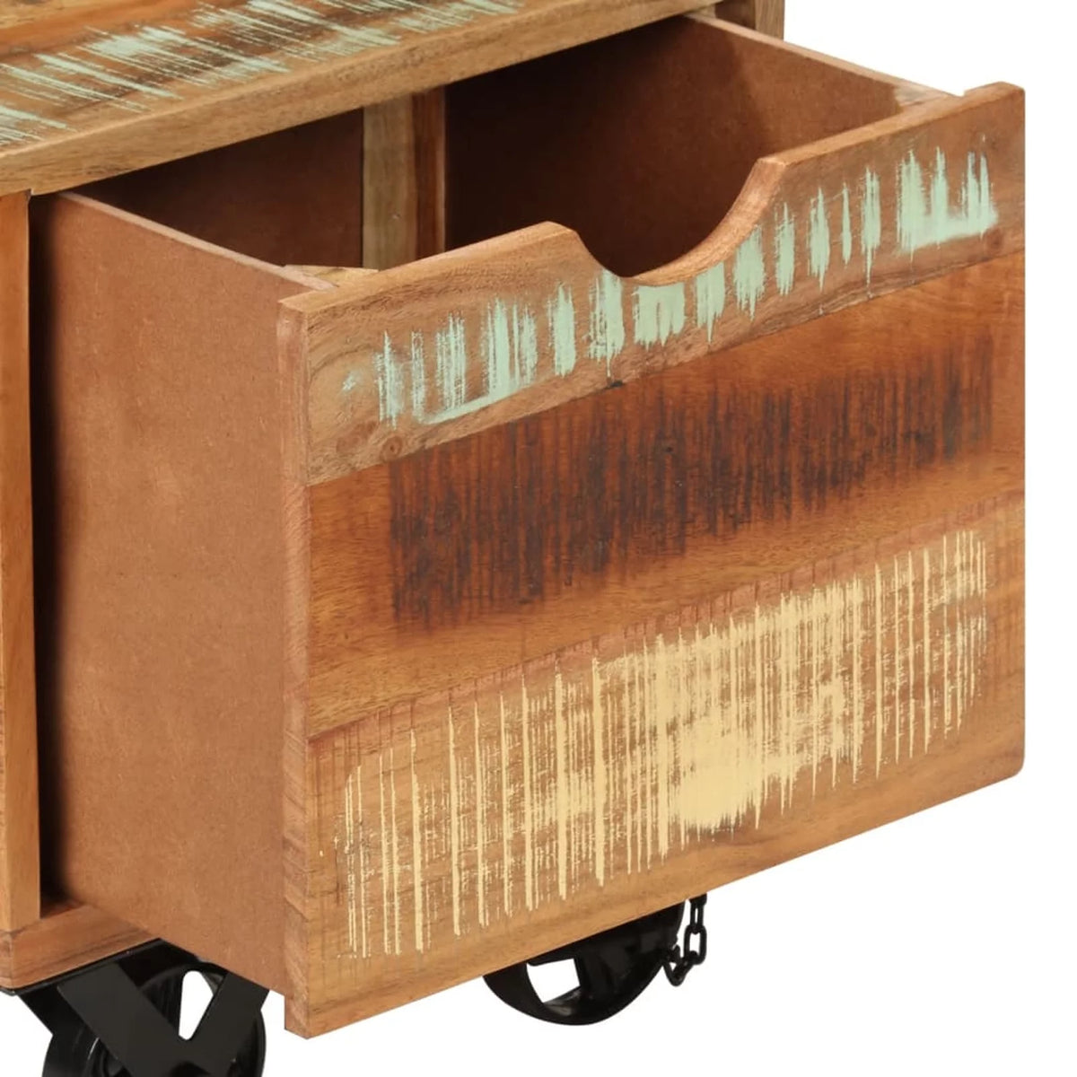 Solid Reclaimed Wood Side Table Y949