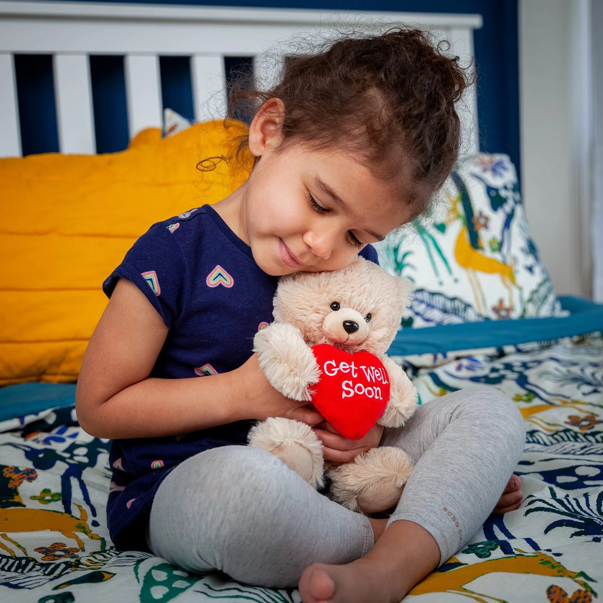 Get Well Soon Teddy Bear with Red Heart P6308