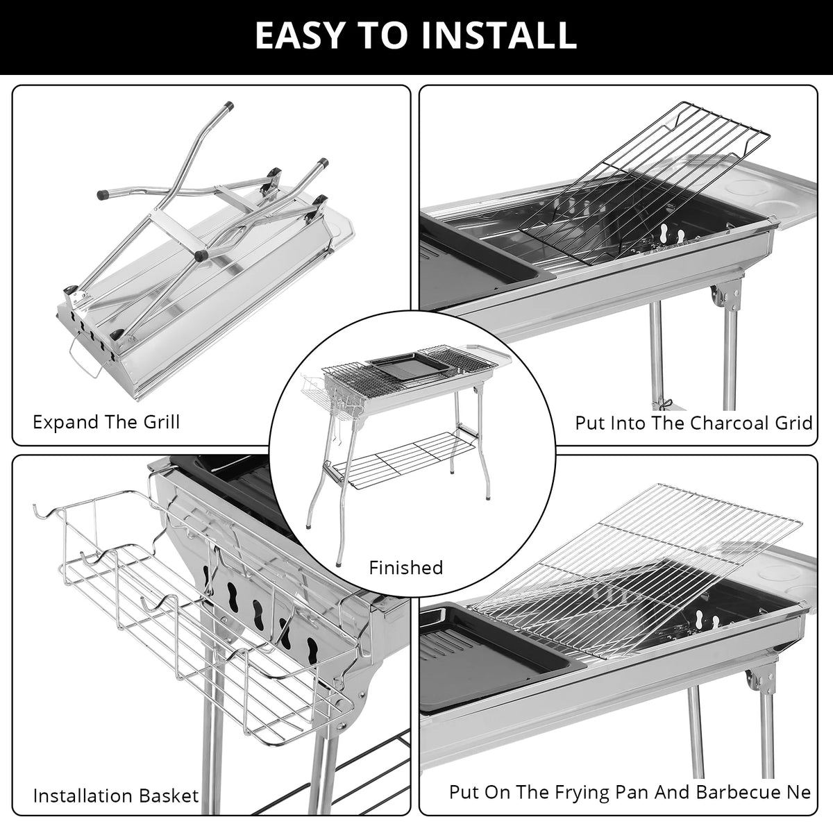 Portable Charcoal Camping Grill 39'' Z140156